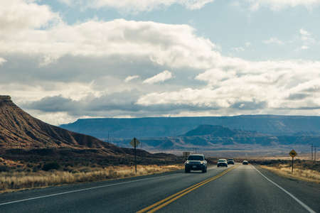 great basin hwy road to Hoover Dam, nevada, usa - december, 2019.のeditorial素材