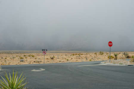 Rocky desert landscape, Red Rock Canyon National Recreation Area, Las Vegas, Nevadaの写真素材