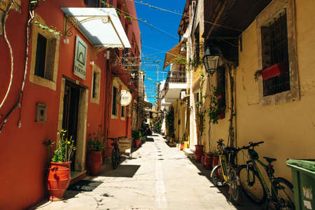 Traditional coastal village of Panormo, Rethimno, Crete, Greece - sep, 2019.のeditorial素材
