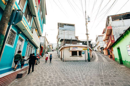 SAN PEDRO LA LAGUNA, GUATEMALA - APRIL 2019 View of San Pedro la Laguna town.のeditorial素材