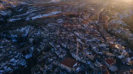 Aerial view of village ibrahimpasa in turkey.の写真素材