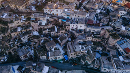 Aerial view of village ibrahimpasa in turkey.