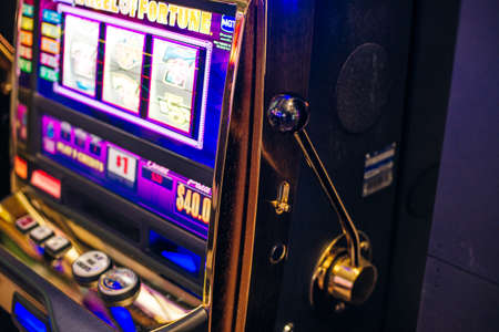 Las Vegas, Nevada, USA - December, 2019: slot machines in aeroportのeditorial素材