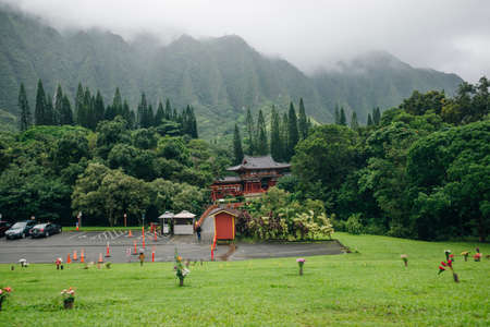 Byodo-in Buddhist Temple, Oahu, Hawaii.