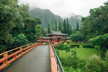 Byodo-in Buddhist Temple, Oahu, Hawaii.