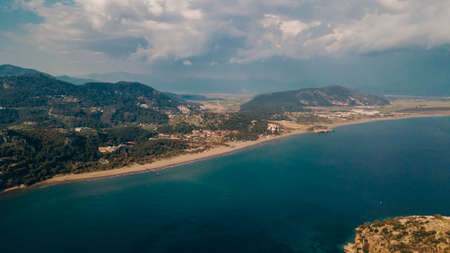 aerial view of Sarigerme Sarced Beach in turkey. High quality photoの写真素材