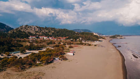 aerial view of Sarigerme Sarced Beach in turkey. High quality photoの写真素材