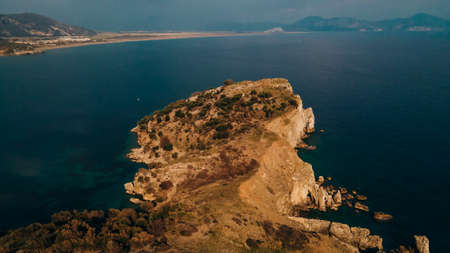 aerial view of Baba Adasi in Mugla, Turkey. High quality photoの写真素材