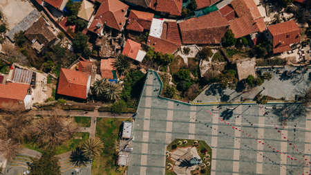 aerial view of Kaleici old town of Antalya.
