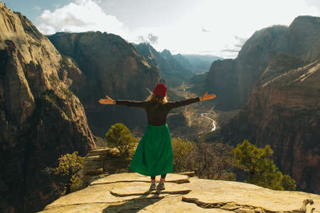 Zion National Park is an American national park located in southwestern Utah near the town of Springdale.の写真素材