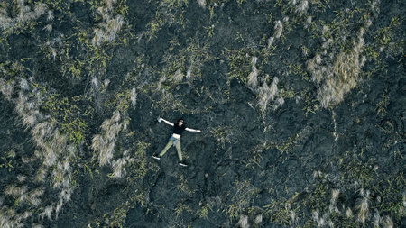 aerial view of Hawaiian Volcanoes National Park. High quality photo