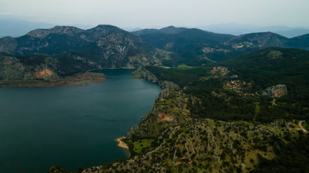 Iztuzu Beach view from Hill in Dalyan of Turkey. High quality photoの写真素材