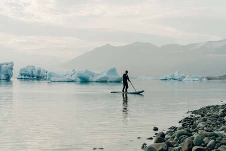 Jokulsarlon Glacier Lagoon and the Diamond Beach Located in Vatnajokull National Park in the south of Iceland. High quality photoのeditorial素材