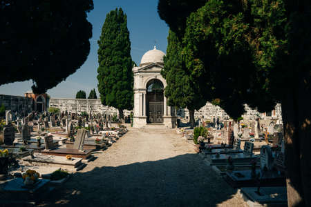 Venice, Italy - Sep, 2021: Architecture inside Cimitero di San Michele, Veniceのeditorial素材