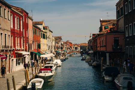 Street canal in Murano island, Venice, italy - nov, 2021. High quality photoのeditorial素材