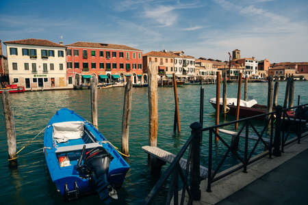 Street canal in Murano island, Venice, italy - nov, 2021. High quality photoのeditorial素材