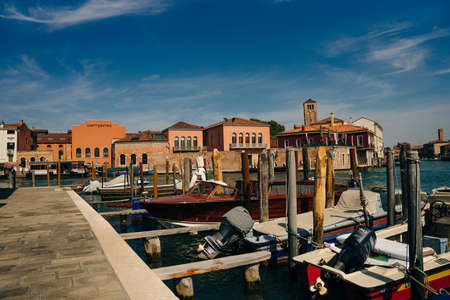 Street canal in Murano island, Venice, italy - nov, 2021. High quality photoのeditorial素材