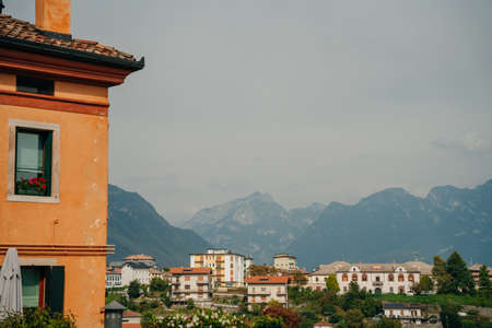 houses of beautiful Belluno town in Veneto province, northern Italy. High quality photoのeditorial素材