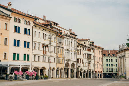 houses of beautiful Belluno town in Veneto province, northern Italy. High quality photoのeditorial素材