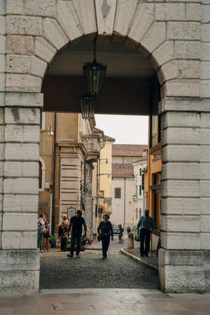 houses of beautiful Belluno town in Veneto province, northern Italy. High quality photoのeditorial素材