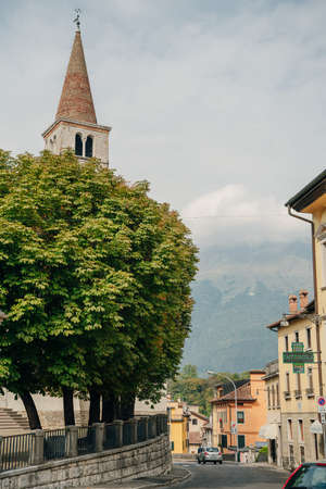 houses of beautiful Belluno town in Veneto province, northern Italy. High quality photoのeditorial素材