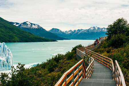 Perito Moreno glacier, glacier landscape in Patagonia national park, Argentina, South America.の写真素材