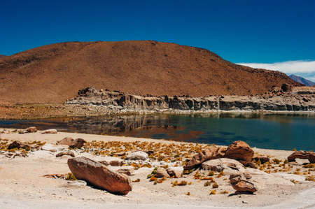 Beautiful landscape in the reserva nacional los flamencos.の写真素材