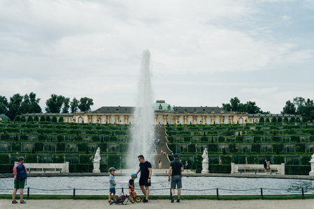 Potsdam, Germany - Sep, 2021 Visiting the royal palace und park Sanssouci in Potsdam. High quality photoのeditorial素材