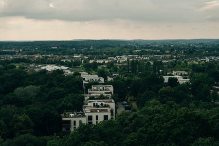 view from the Pfingstberg to the housing estates in potsdam. High quality photoの写真素材