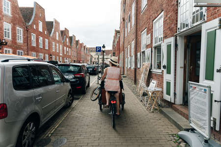 Inner court of the Cecilienhof Palace - Cecilienhof Schloss - historic place of the Potsdam - nov, 2021. High quality photoのeditorial素材
