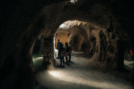 CAPPADOCIA, TURKEY - nov, 2021 The underground city of Mazikoy or Mazi, Cappadocia, Turkey. High quality photoのeditorial素材
