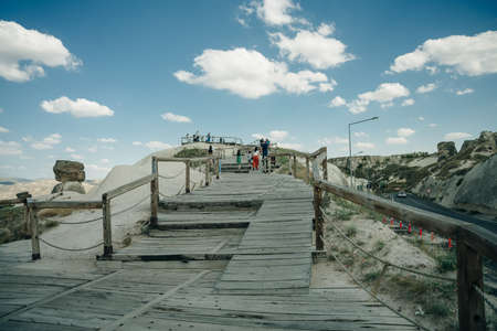 Uc Guzeller (Three Beauties) fairy chimneys in Cappadocia, Turkey. High quality photoのeditorial素材