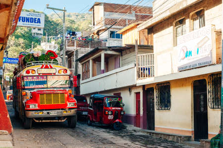 SAN PEDRO LA LAGUNA, GUATEMALA - APRIL 2019 View of San Pedro la Laguna town.のeditorial素材