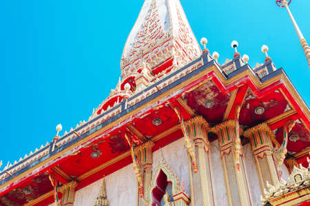 The Wat Chalong Buddhist temple in Chalong, Phuket, Thailand - sep, 2019.のeditorial素材