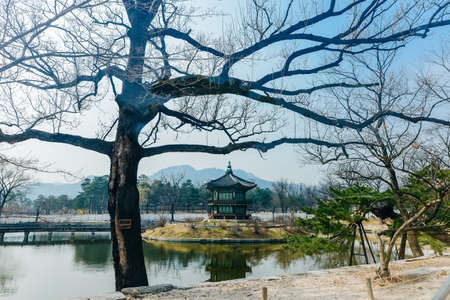 Gyeongbokgung Palace in Seoul City, South Korea - September, 2019.のeditorial素材