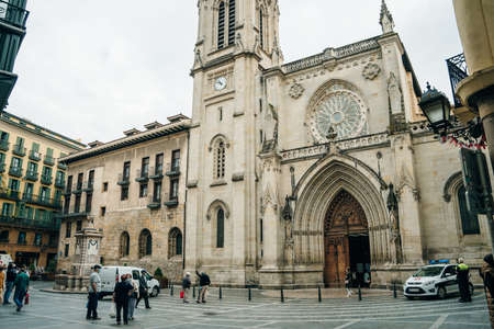 Cathedral of Santiago, Bilbao (Basque Country - Spain) - dec, 2021. High quality photo