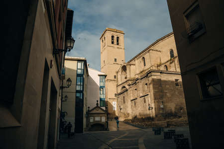 the church saint bartolome from logrono rioja spain - nov, 2021. High quality photoのeditorial素材