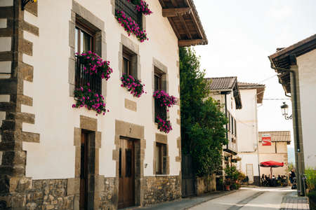 Typical rural house in north of spain, Camino de Santiago, Way of St. James, Larrasoana to Pamplona, French way. High quality photoのeditorial素材