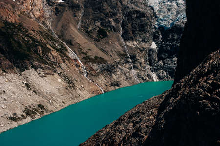 River at Los Glaciares National Park, El Chalten - Argentinaの写真素材