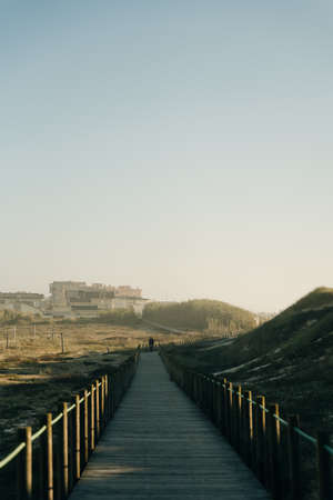 Beautiful spring landscape along the Saint James pilgrimage way, Camino Portuguese, Portugal. high quality photoの写真素材