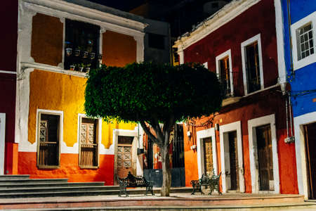 Cityscape of Guanajuato city with the Basilica of Our Lady of Guanajuato, Mexicoのeditorial素材