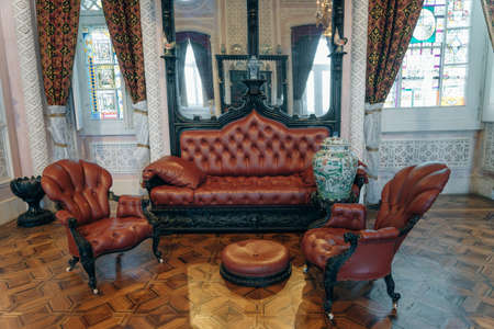 The Great Hall, was King Ferdinand's main space. Queluz, Portugal - Dec, 2021. High quality photoのeditorial素材