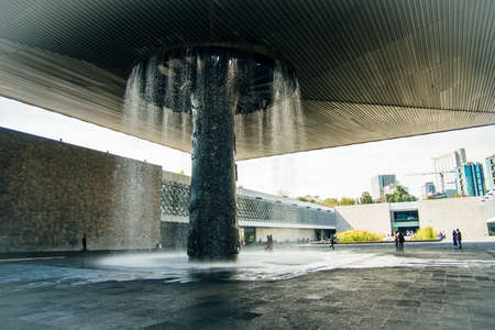 MEXICO CITY - DECEMBER, 2019 Contemporary building of National Museum of Anthropologyのeditorial素材