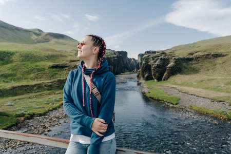Famous Fjadrargljufur canyon in Iceland. Top tourism destination. South East of Iceland, Europe. high quality photoの写真素材