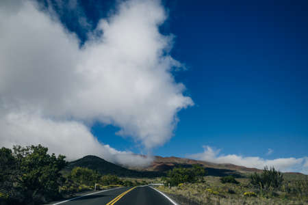road in Volcanoes National Park on Big Island, Hawaii. high quality photo