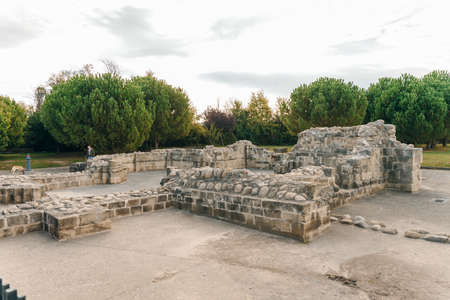 NAVARRETE, La Rioja, Spain - nov, 2021 Ruins of the Old San Juan de Acre Pilgrim Hospital in Navarrete . high quality photoのeditorial素材