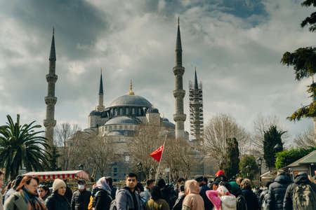 The Blue Mosque, (Sultanahmet Camii), Istanbul, Turkey - apr, 2022. High quality photoのeditorial素材