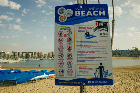 LOS ANGELES, USA - JULY, 2021 Marina Del Rey. high quality photo