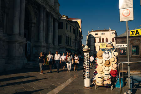 Italy - nov, 2021. The cityscape and architecture of Venice. Urban canal and boats on it. high quality photoのeditorial素材