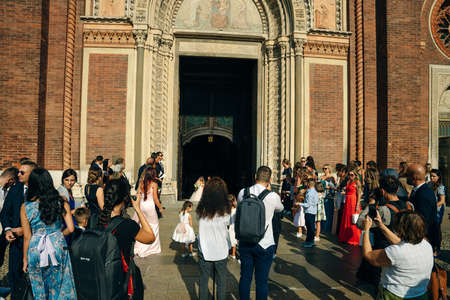 Milan, Italy - Nov, 2021 Church of Santa Maria del Carmine, Brera quarter. high quality photoのeditorial素材